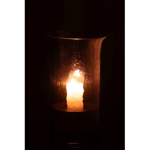 Photophore Étroit En Verre "tarifa" 34cm Bleu