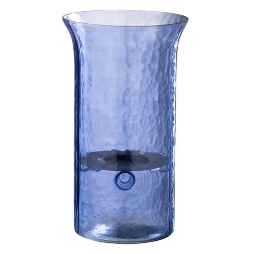 Photophore Étroit En Verre "tarifa" 34cm Bleu