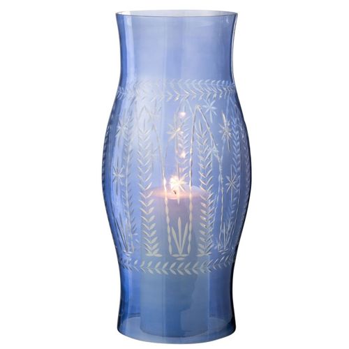 Photophore En Verre "tarifa" 39cm Bleu