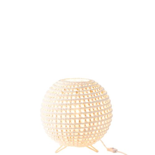 Lampe à Poser En Métal "torsade" 42cm Blanc