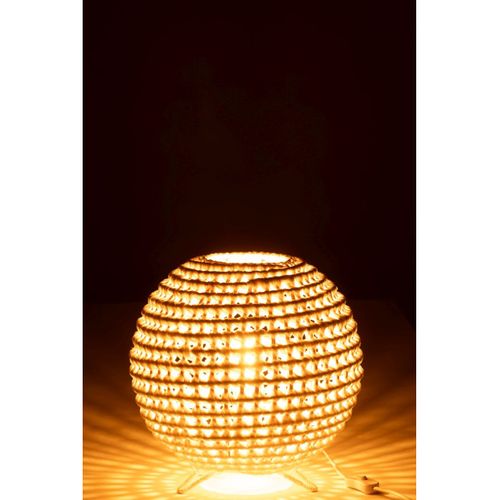 Lampe à Poser En Métal "torsade" 42cm Blanc