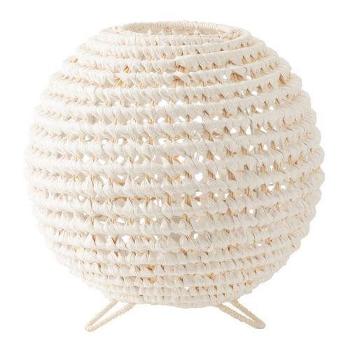 Lampe à Poser En Métal "torsade" 42cm Blanc