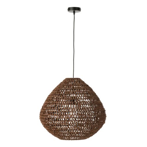Lampe Suspension Torsade "sharron" 50cm Marron