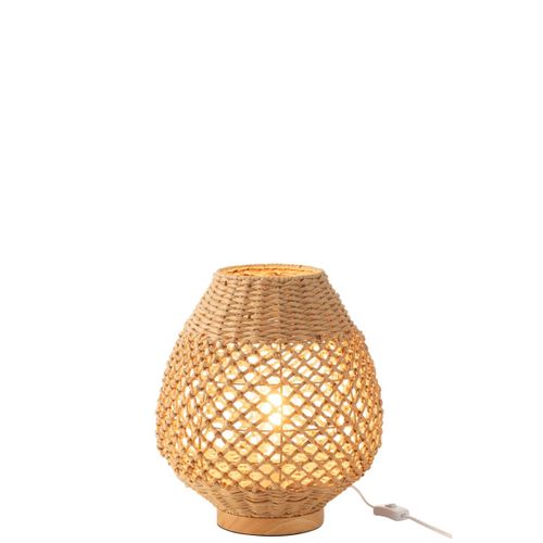 Lampe à Poser Torsade En Métal "deann" 35cm Naturel