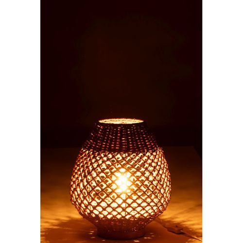 Lampe à Poser Torsade En Métal "deann" 35cm Naturel