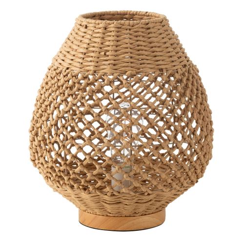 Lampe à Poser Torsade En Métal "deann" 35cm Naturel