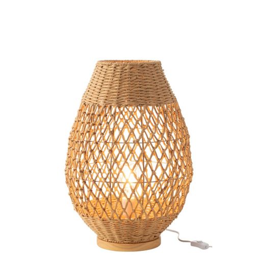 Lampe à Poser Torsade En Métal "deann" 54cm Naturel