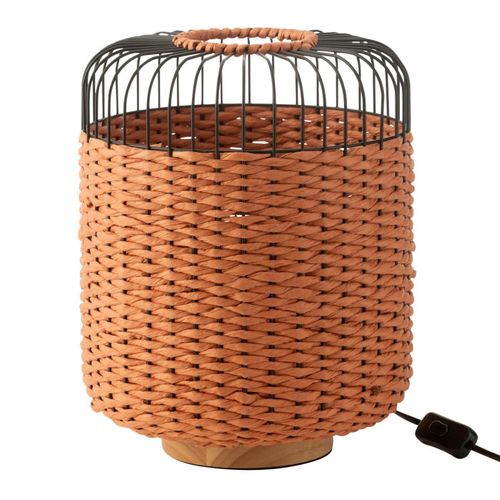 Lampe à Poser En Métal "eldon" 34cm Orange