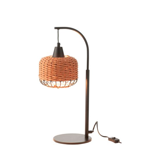 Lampe à Poser Lanterne En Métal "eldon" 52cm Orange