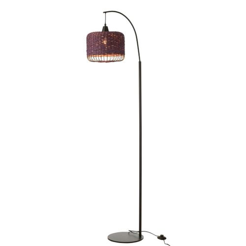 Lampadaire Lanterne En Métal "eldon" 168cm Mauve
