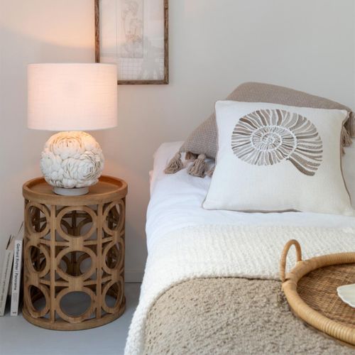 Lampe à Poser Coquillage "beach" 50cm Blanc