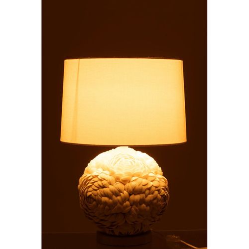 Lampe à Poser Coquillage "beach" 59cm Blanc