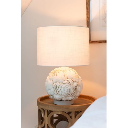 Lampe à Poser Coquillage "beach" 59cm Blanc