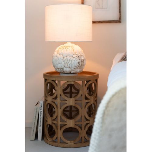 Lampe à Poser Coquillage "beach" 59cm Blanc