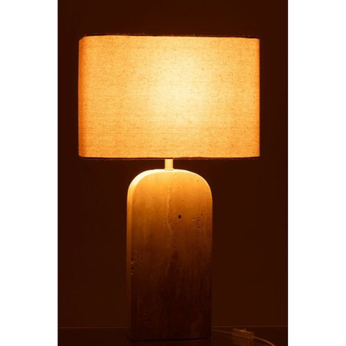 Lampe à Poser En Pierre "travertin" 71cm Beige