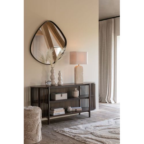 Lampe à Poser En Pierre "travertin" 71cm Beige