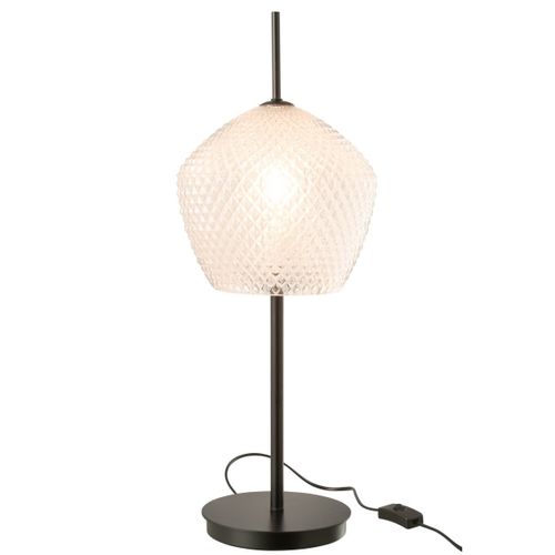 Lampe à Poser En Verre Design "jenna" 60cm Blanc