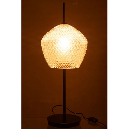 Lampe à Poser En Verre Design "jenna" 60cm Blanc