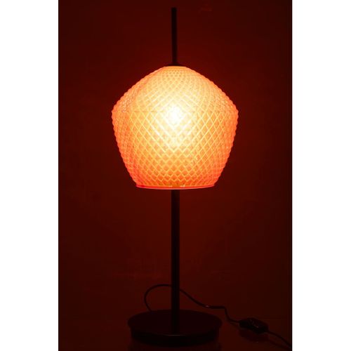 Lampe à Poser En Verre Design "jenna" 60cm Rouge