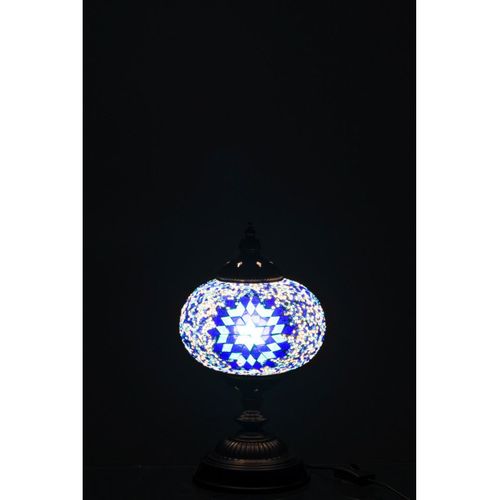 Lampe à Poser Mosaïque "neal" 44cm Bleu