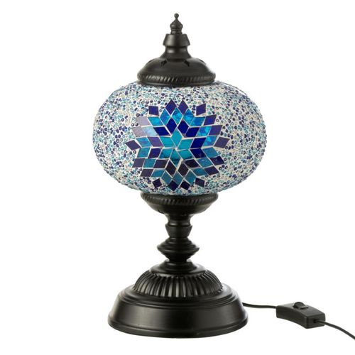 Lampe à Poser Mosaïque "neal" 44cm Bleu