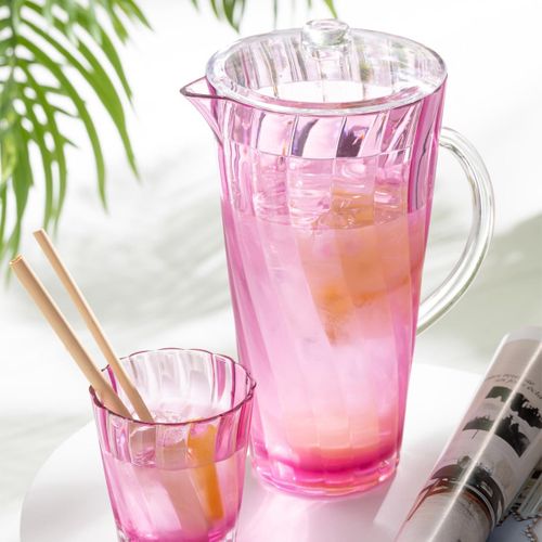 Carafe Réutilisable "vague" 2,32l Rose