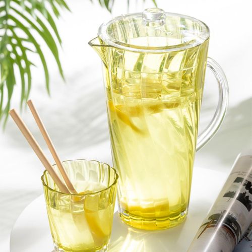 Carafe Réutilisable "vague" 2,32l Jaune