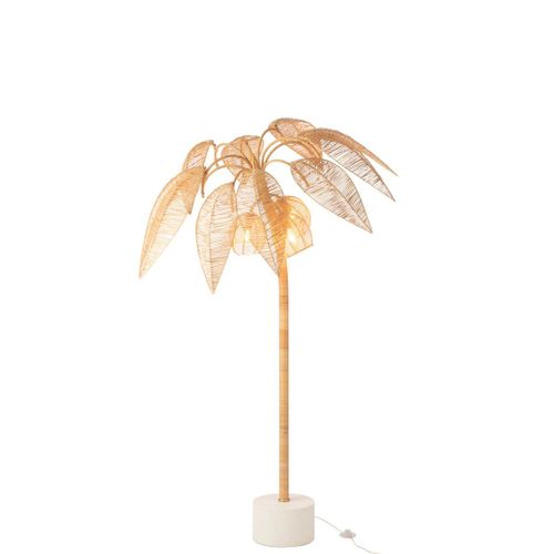 Lampadaire Cocotier En Rotin "canne à Sucre" 150cm Naturel