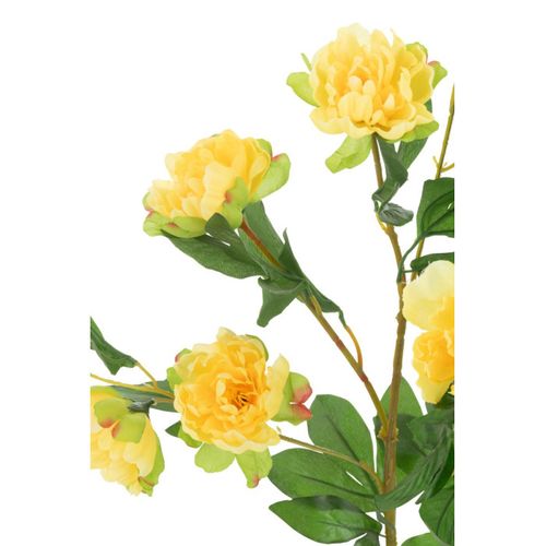 Fleur Artificielle En Pot "pivoine" 80cm Jaune