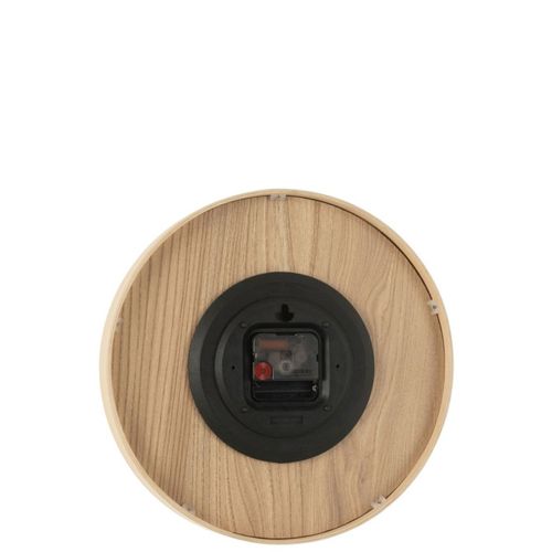 Horloge Murale En Bois "marion" 30cm Naturel