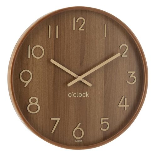 Horloge Murale En Bois "marion" 53cm Marron