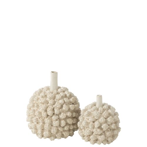 Vase Déco En Grès "saki" 21cm Blanc