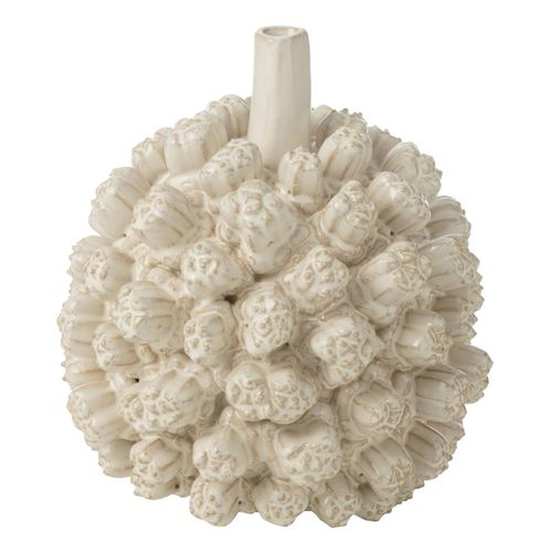 Vase Déco En Grès "saki" 21cm Blanc