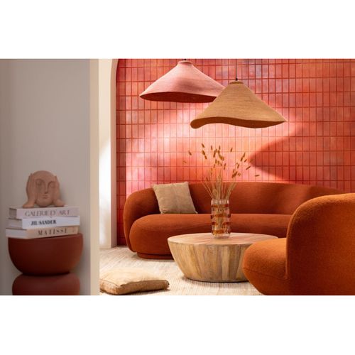 Vase Design En Verre "pebbles" 32cm Ambre