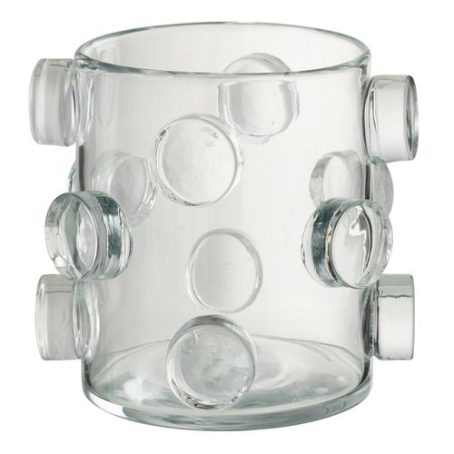 Vase Design En Verre "pebbles" 20cm Transparent