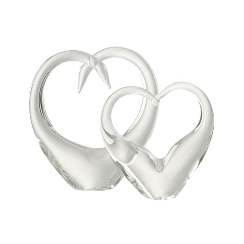 Presse-papier En Verre "cœur" 18cm Transparent