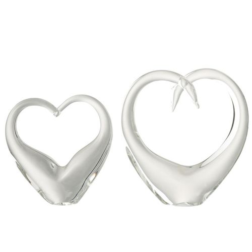 Presse-papier En Verre "cœur" 23cm Transparent