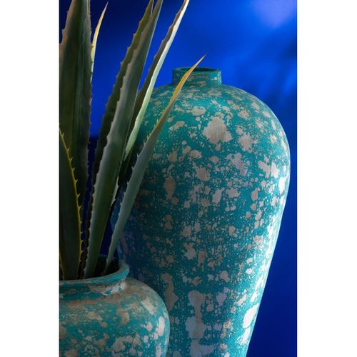 Vase Pot Antique En Ciment "mack" 100cm Bleu Azur