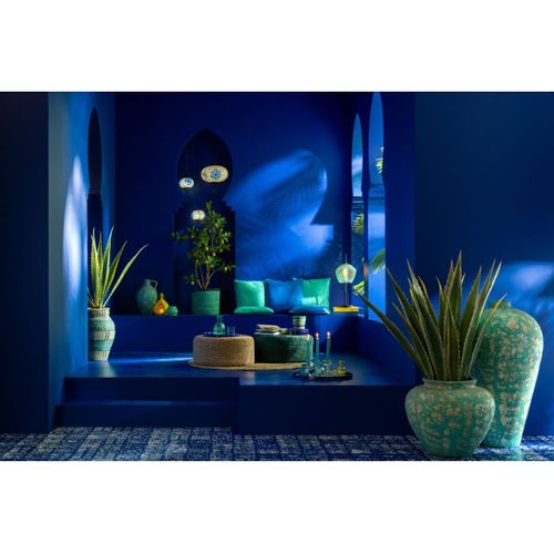 Vase Pot Antique En Ciment "mack" 100cm Bleu Azur