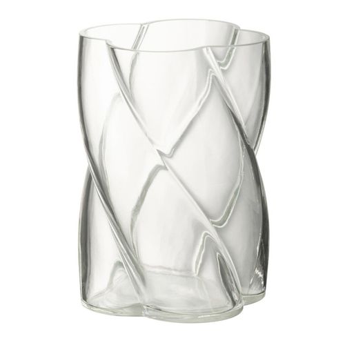 Vase Tourbillon En Verre "swirly" 19cm Transparent