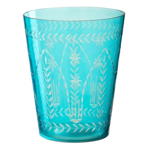 Vase En Verre "tarifa" 23cm Bleu Azur