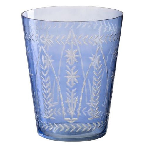 Vase En Verre "tarifa" 23cm Bleu