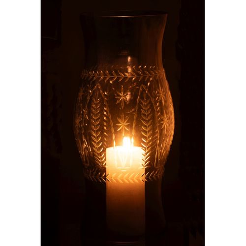 Photophore En Verre "tarifa" 50cm Bleu