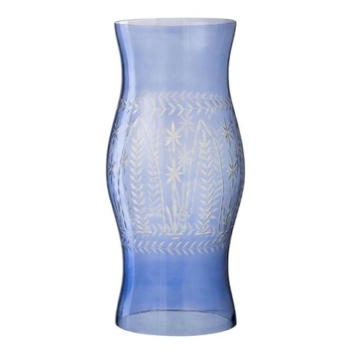 Photophore En Verre "tarifa" 50cm Bleu