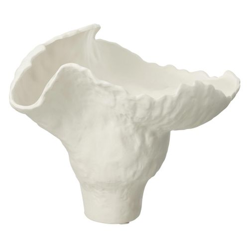Vase Déco En Céramique "corolla" 51cm Blanc