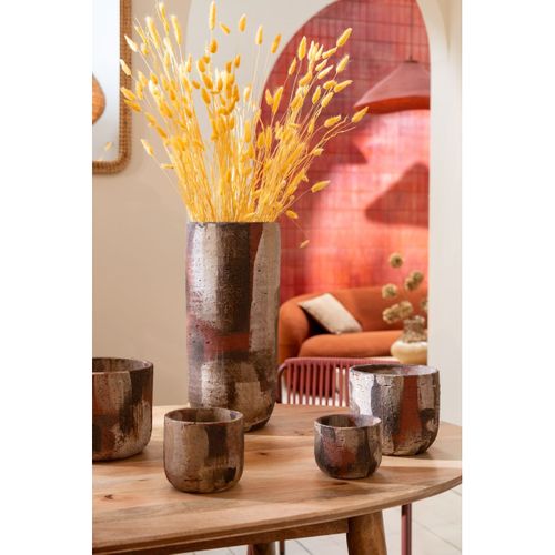 Pot Déco En Terre Cuite "miltos" 15cm Multicolore