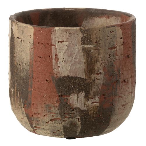 Pot Déco En Terre Cuite "miltos" 20cm Multicolore