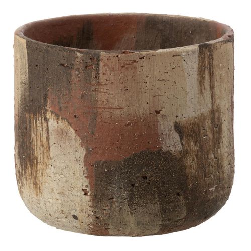 Pot Déco En Terre Cuite "miltos" 22cm Multicolore