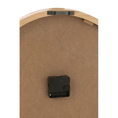 Horloge Murale En Bois "beatriz" 40cm Blanc et Naturel