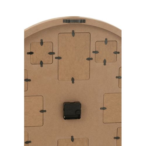 Horloge Murale 12 Photos "juliette" 60cm Naturel